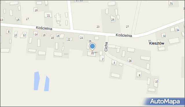 Klesztów, Klesztów, 22, mapa Klesztów