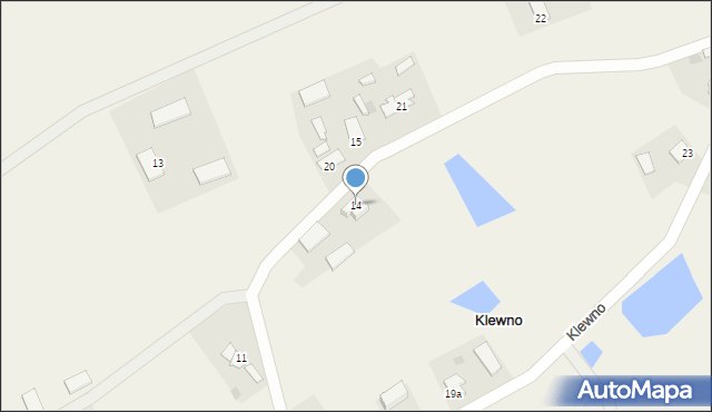 Klewno, Klewno, 14, mapa Klewno