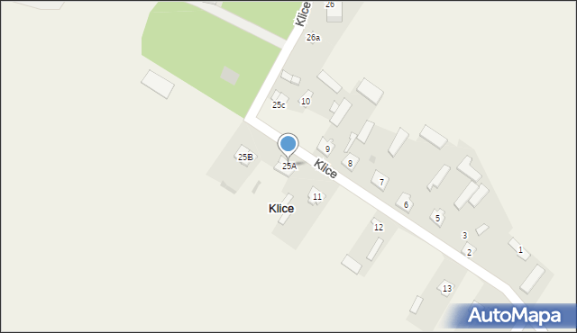 Klice, Klice, 25A, mapa Klice