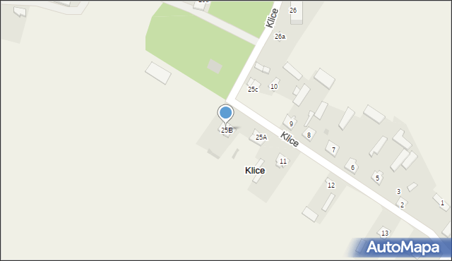 Klice, Klice, 25B, mapa Klice