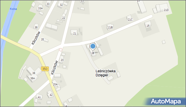 Kliczków, Kliczków, 18, mapa Kliczków