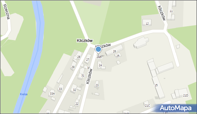 Kliczków, Kliczków, 24A, mapa Kliczków