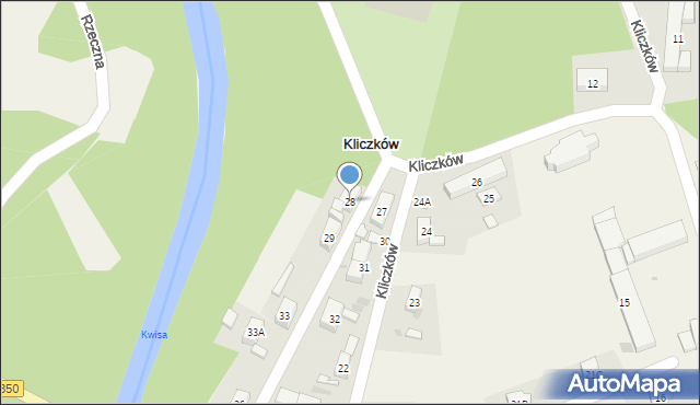 Kliczków, Kliczków, 28, mapa Kliczków