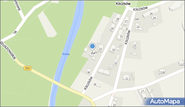 Kliczków, Kliczków, 33A, mapa Kliczków