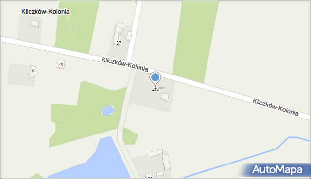 Kliczków-Kolonia, Kliczków-Kolonia, 28a, mapa Kliczków-Kolonia