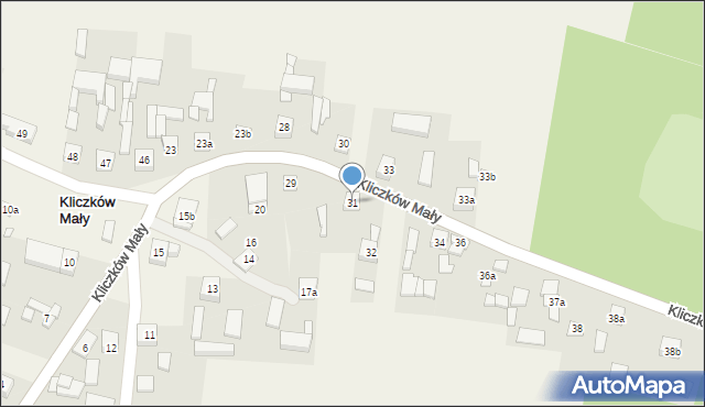 Kliczków Mały, Kliczków Mały, 31, mapa Kliczków Mały