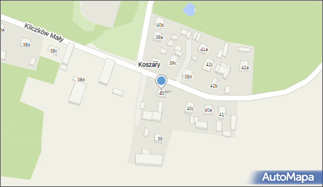 Kliczków Mały, Kliczków Mały, 40, mapa Kliczków Mały