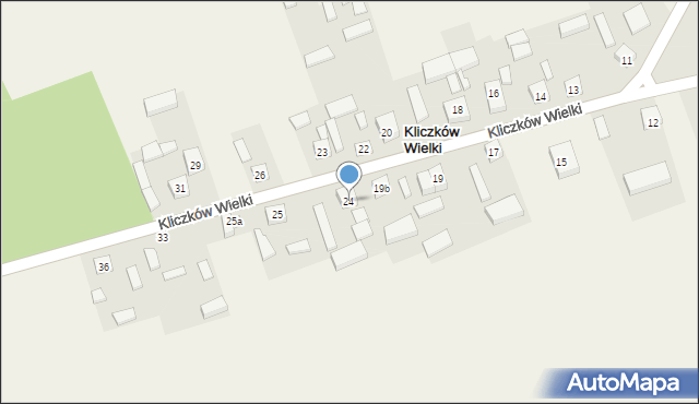 Kliczków Wielki, Kliczków Wielki, 24, mapa Kliczków Wielki