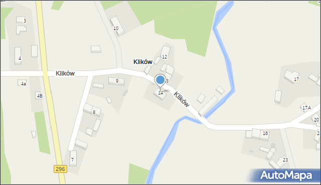 Klików, Klików, 14, mapa Klików