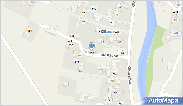 Klikuszowa, Klikuszowa, 65a, mapa Klikuszowa