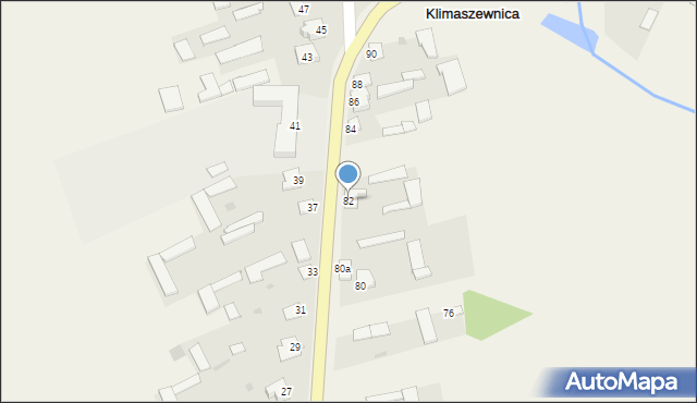 Klimaszewnica, Klimaszewnica, 82, mapa Klimaszewnica