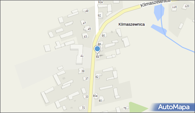 Klimaszewnica, Klimaszewnica, 84, mapa Klimaszewnica