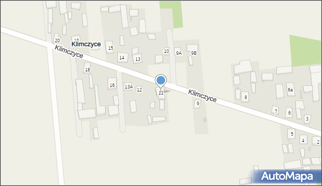 Klimczyce, Klimczyce, 11, mapa Klimczyce