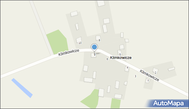 Klimkowicze, Klimkowicze, 9A, mapa Klimkowicze