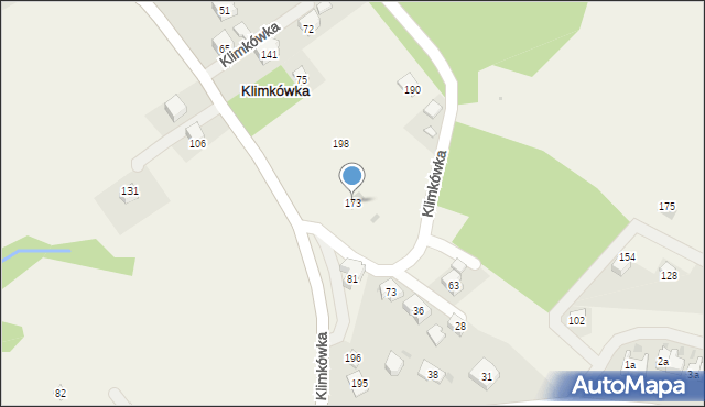 Klimkówka, Klimkówka, 173, mapa Klimkówka