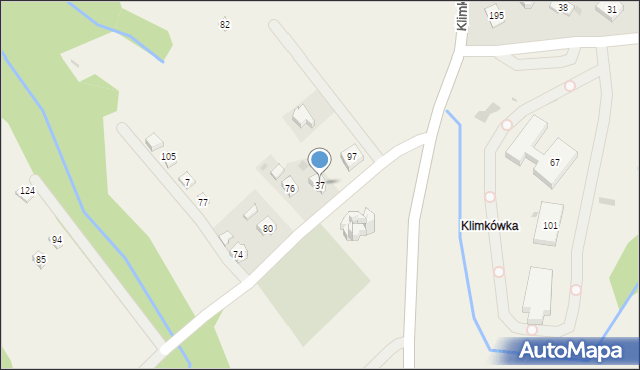 Klimkówka, Klimkówka, 37, mapa Klimkówka