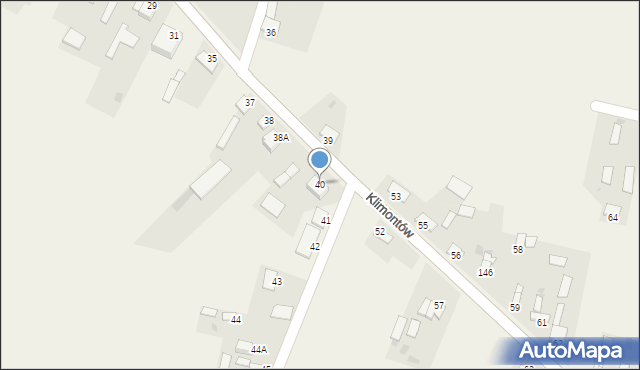 Klimontów, Klimontów, 40, mapa Klimontów