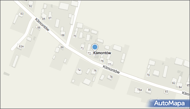 Klimontów, Klimontów, 73, mapa Klimontów