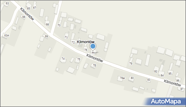 Klimontów, Klimontów, 77, mapa Klimontów