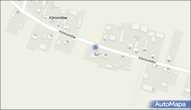 Klimontów, Klimontów, 78a, mapa Klimontów