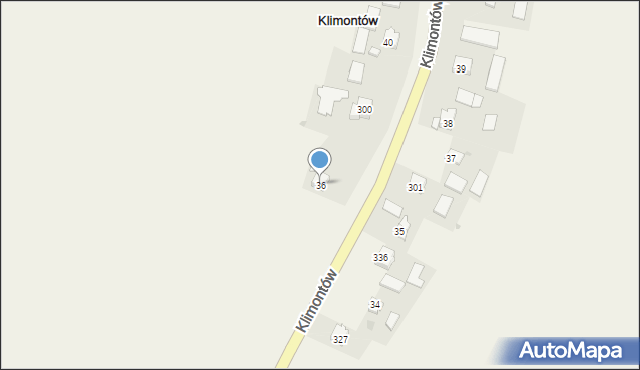 Klimontów, Klimontów, 36, mapa Klimontów