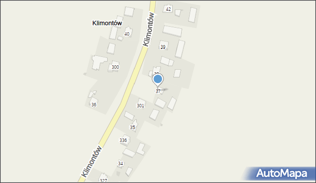 Klimontów, Klimontów, 37, mapa Klimontów