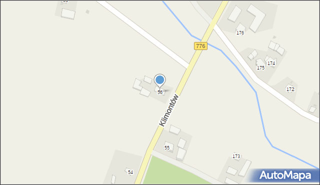 Klimontów, Klimontów, 56, mapa Klimontów