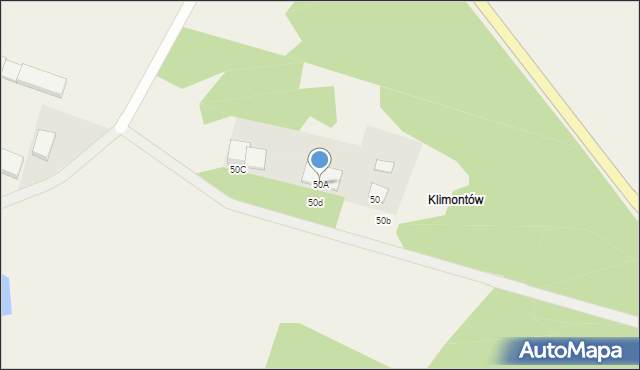 Klimontów, Klimontów, 50A, mapa Klimontów