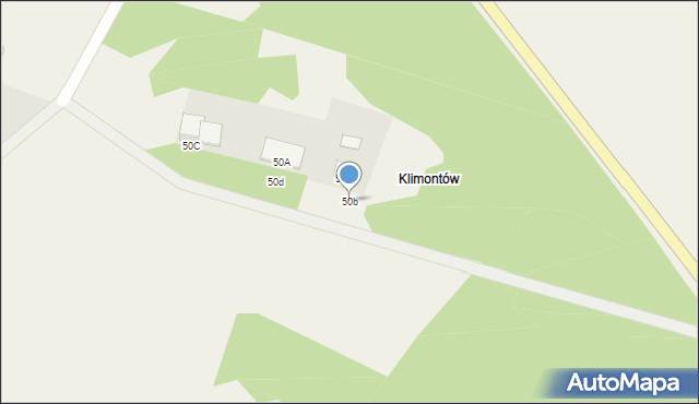 Klimontów, Klimontów, 50b, mapa Klimontów