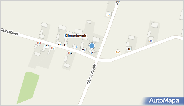 Klimontówek, Klimontówek, 36, mapa Klimontówek