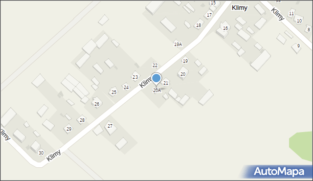 Klimy, Klimy, 20A, mapa Klimy