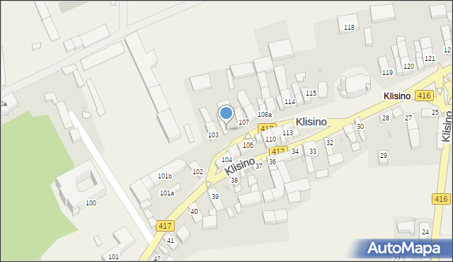 Klisino, Klisino, 103a, mapa Klisino