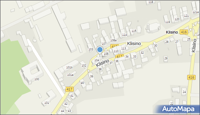 Klisino, Klisino, 105, mapa Klisino