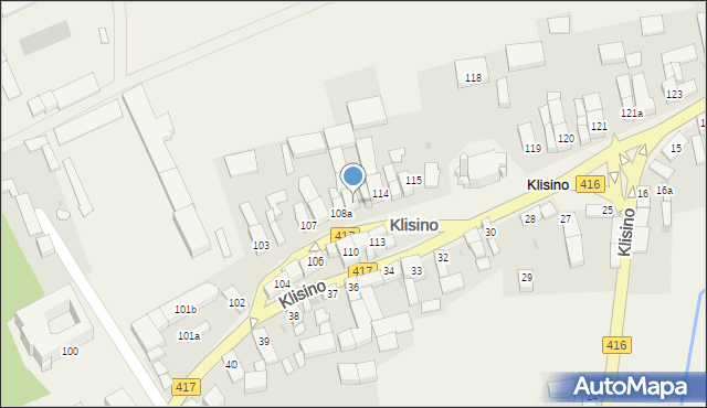 Klisino, Klisino, 111, mapa Klisino