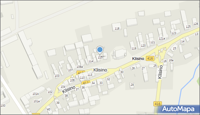 Klisino, Klisino, 115, mapa Klisino