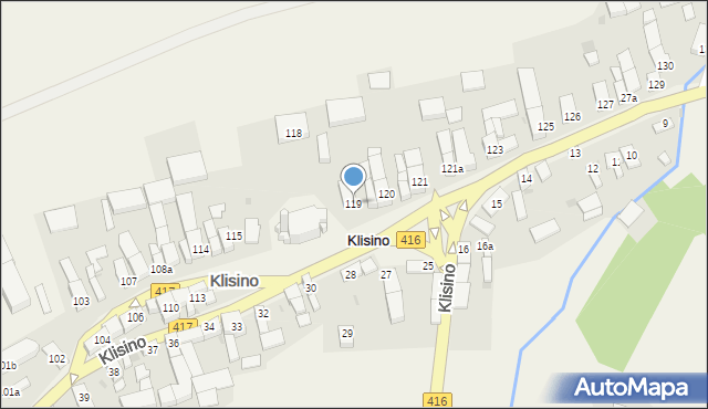 Klisino, Klisino, 119, mapa Klisino