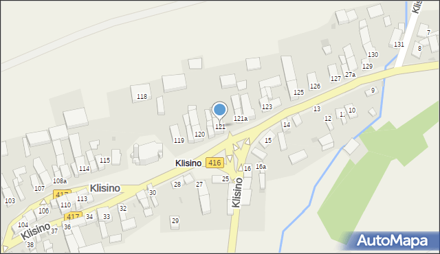 Klisino, Klisino, 121, mapa Klisino