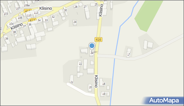 Klisino, Klisino, 24, mapa Klisino