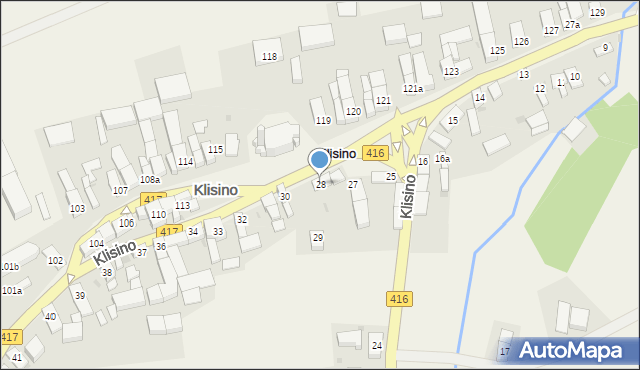 Klisino, Klisino, 28, mapa Klisino