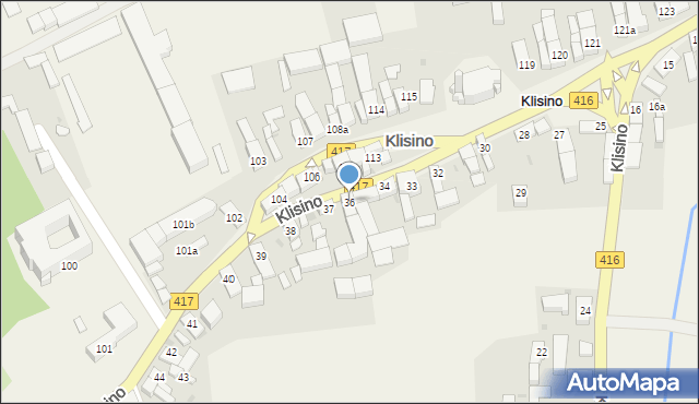 Klisino, Klisino, 36, mapa Klisino