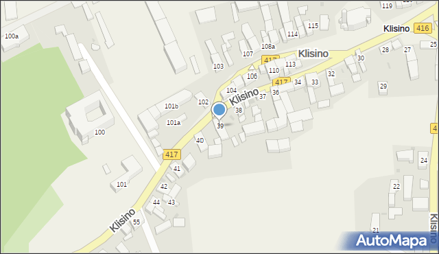 Klisino, Klisino, 39, mapa Klisino