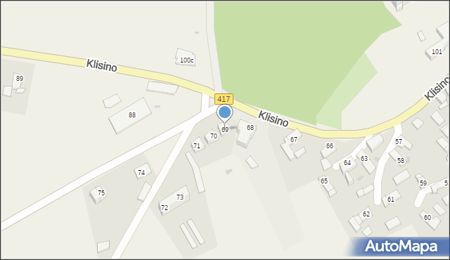 Klisino, Klisino, 69, mapa Klisino