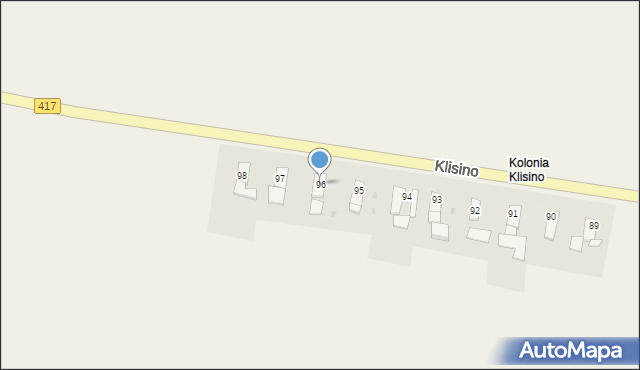 Klisino, Klisino, 96, mapa Klisino