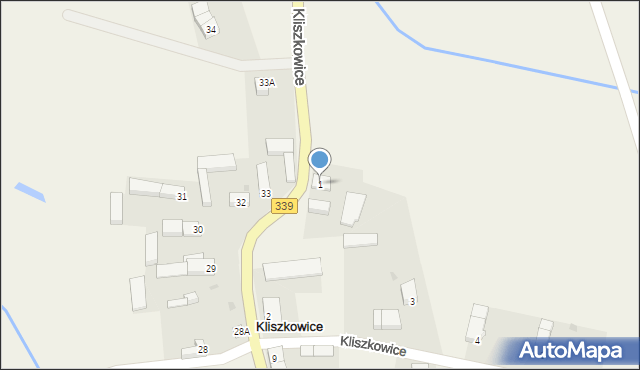 Kliszkowice, Kliszkowice, 1, mapa Kliszkowice