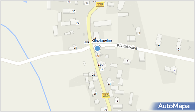 Kliszkowice, Kliszkowice, 10, mapa Kliszkowice