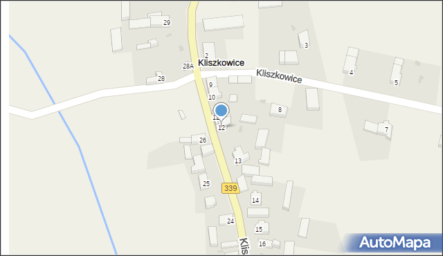 Kliszkowice, Kliszkowice, 12, mapa Kliszkowice