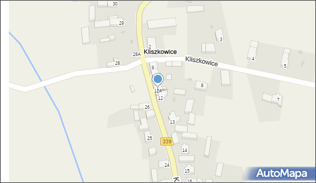 Kliszkowice, Kliszkowice, 12A, mapa Kliszkowice