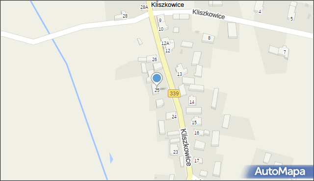 Kliszkowice, Kliszkowice, 25, mapa Kliszkowice