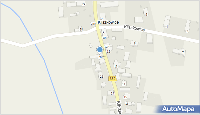 Kliszkowice, Kliszkowice, 26, mapa Kliszkowice