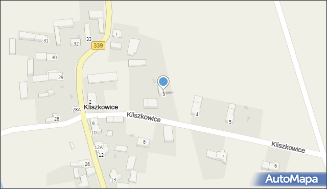 Kliszkowice, Kliszkowice, 3, mapa Kliszkowice